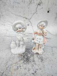 Porcelanowe Figurki - Dziewczyna- Vintage - PRL