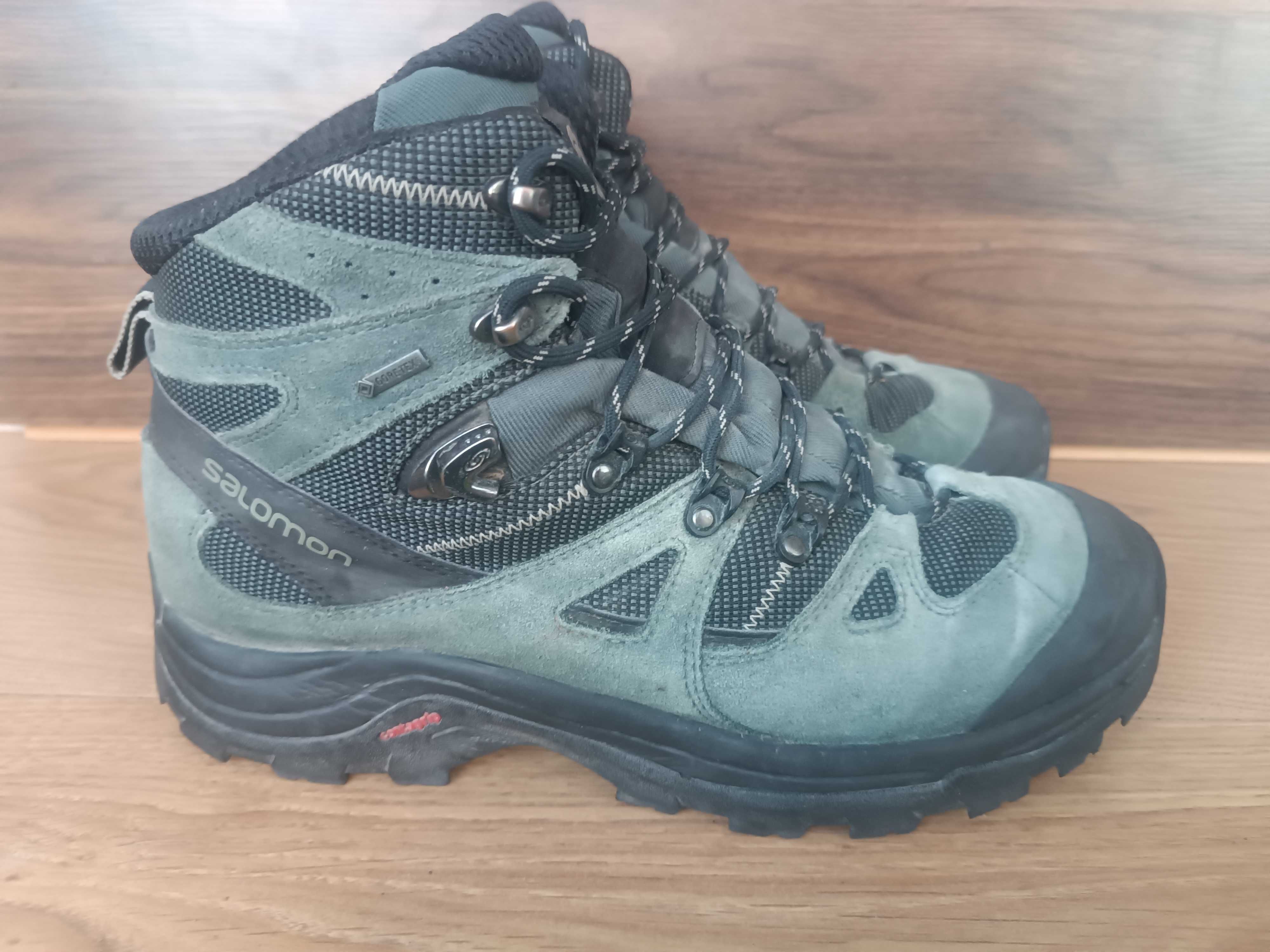 Ботинки берцы плотная кожа Salomon gore tex 4 D Quest 44 28 см