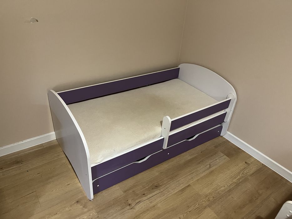 Łóżko dzieciece dla dziewczynki 140x70 + materac