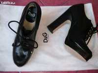 Buty damskie D & G wysoki obcas czarne OKAZJA!