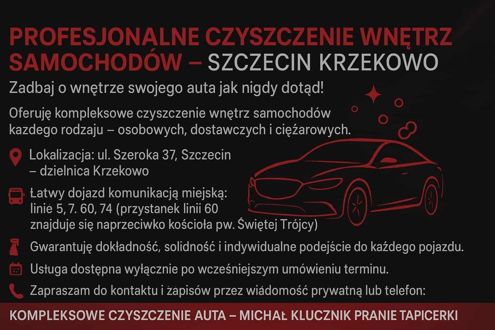 Pranie tapicerki samochodowej