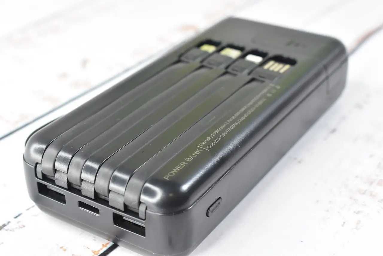 Павербанк портативний зарядний пристрій 20000mAh Black Powerbank