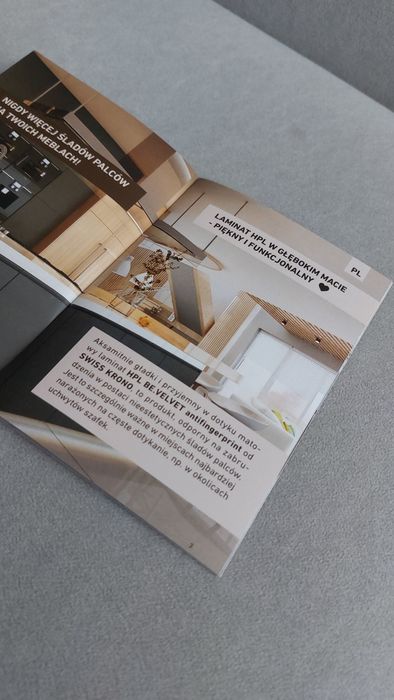 Wzornik próbnik swiss Krono hpl laminaty antifinger super mat matowe