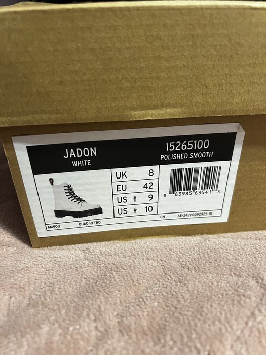 Шкіряні берци стіли біла шкіра на платформі 42 розмір dr martens jadon