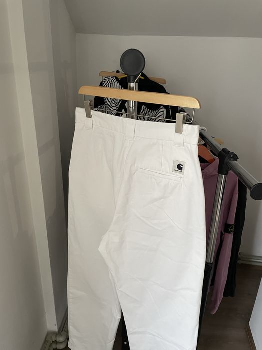 Брюки штани Carhartt Wip Білосніжні джинси dickies