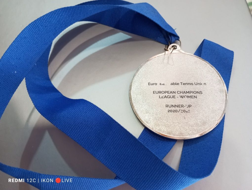 Медаль Баку 2015 участник чемпионат Европы по настольноиу теннису 2020