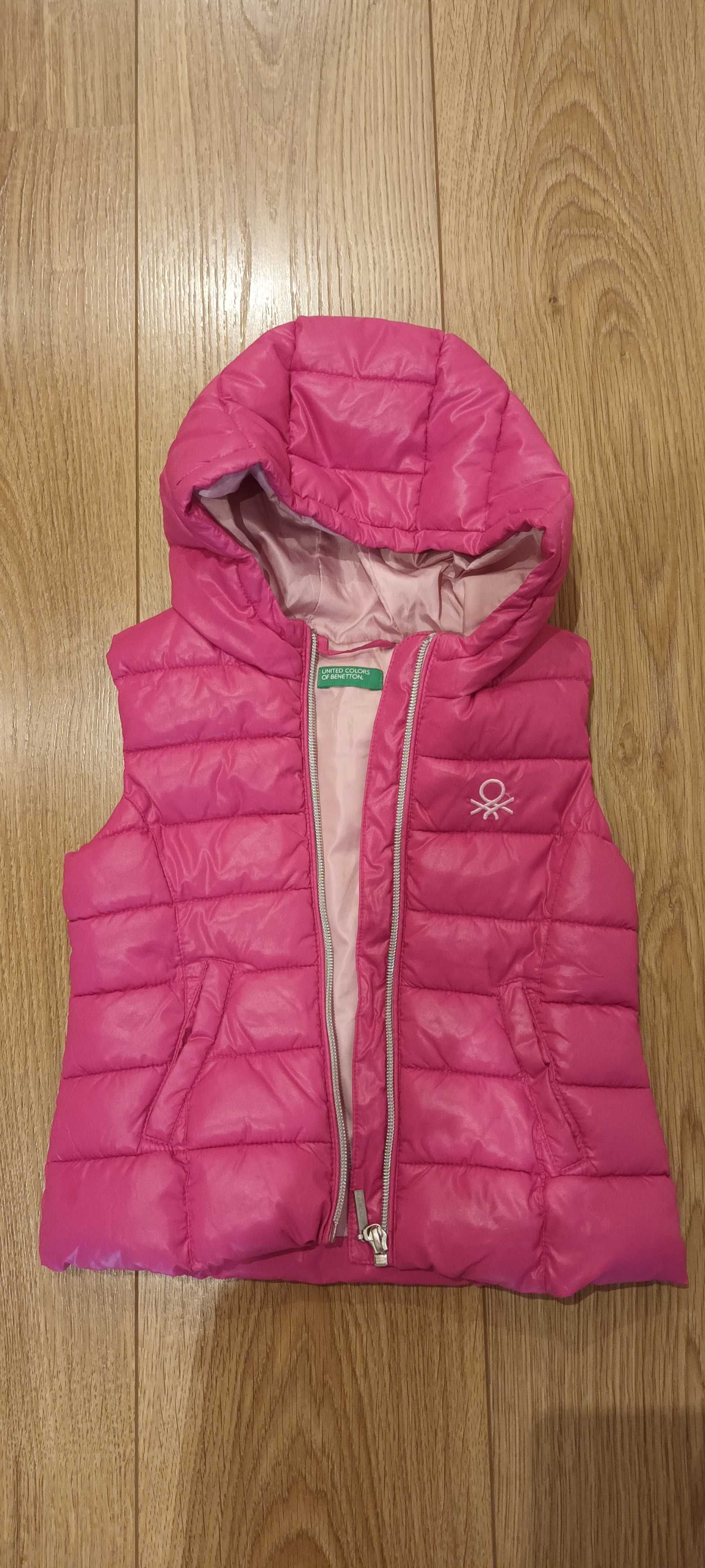 Colete sem mangas Benetton cor de rosa 2/3 anos