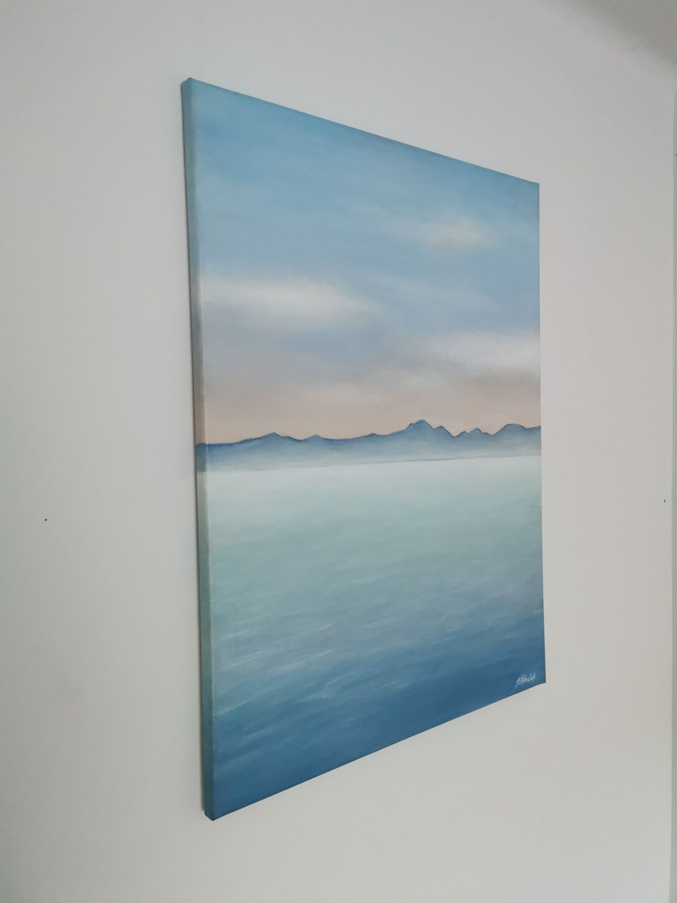 Obraz ręcznie malowany morze płótno akryl 60x80cm