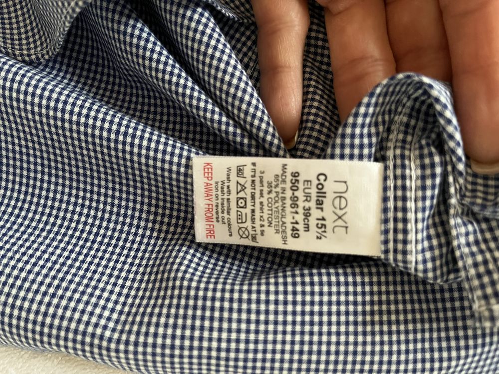 Next koszula męska w kratkę Slim Fit 39