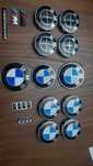 4 Centros de jante BMW 68mm e Símbolos Mala e Capô NOVOS