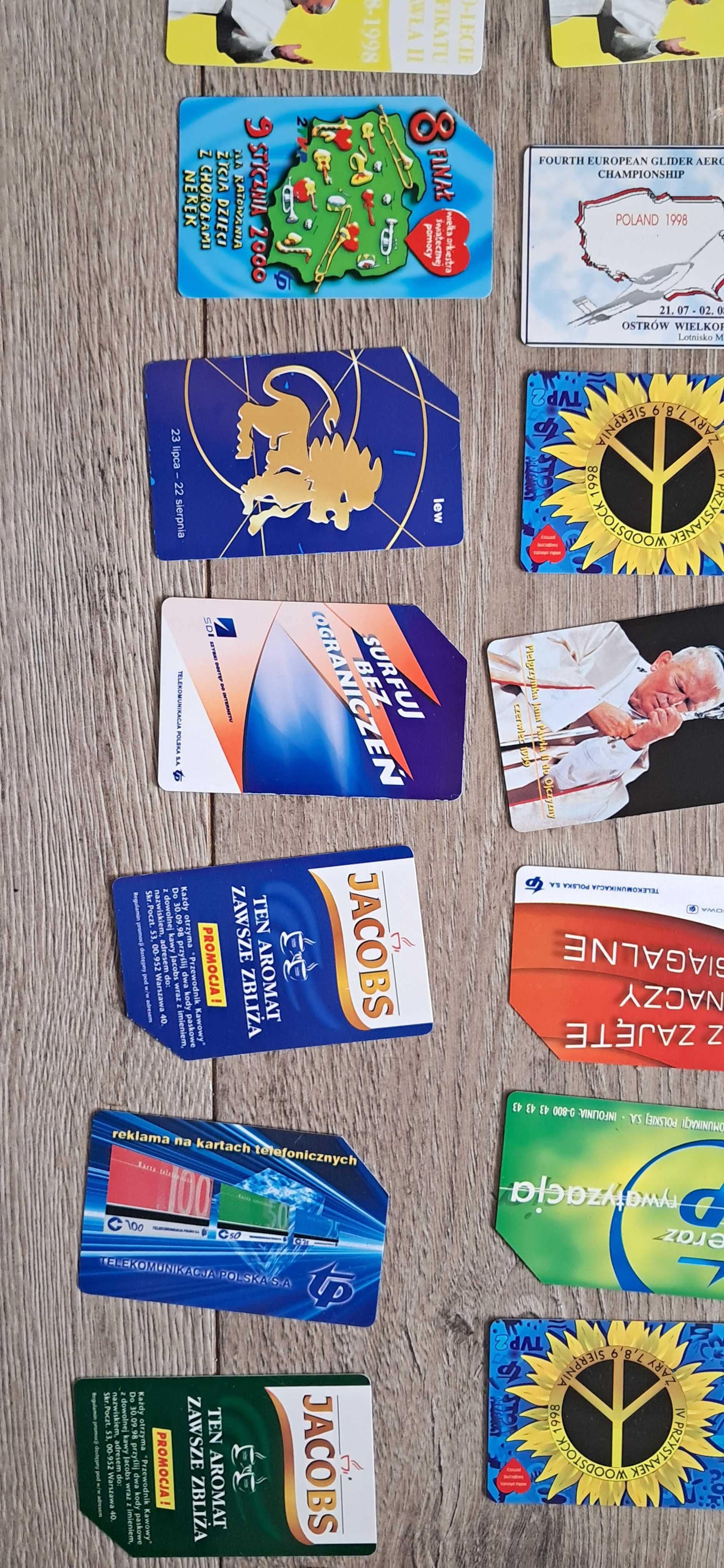 Stare karty telefoniczne TP 25 - 100 zestaw pakiet 55szt wysylka olx