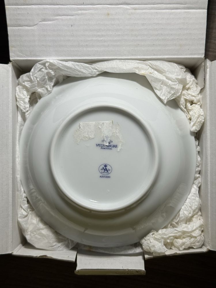 Taça em porcelana, coleção "Azulejo". Vista Alegre
