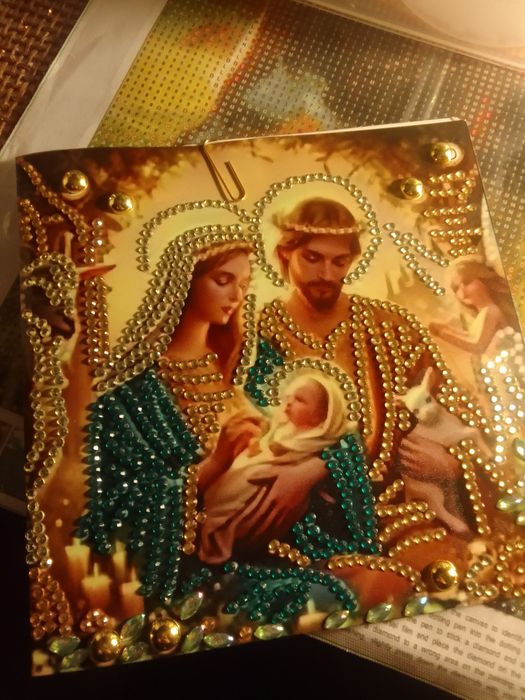 Kartki z haftem diamentowy