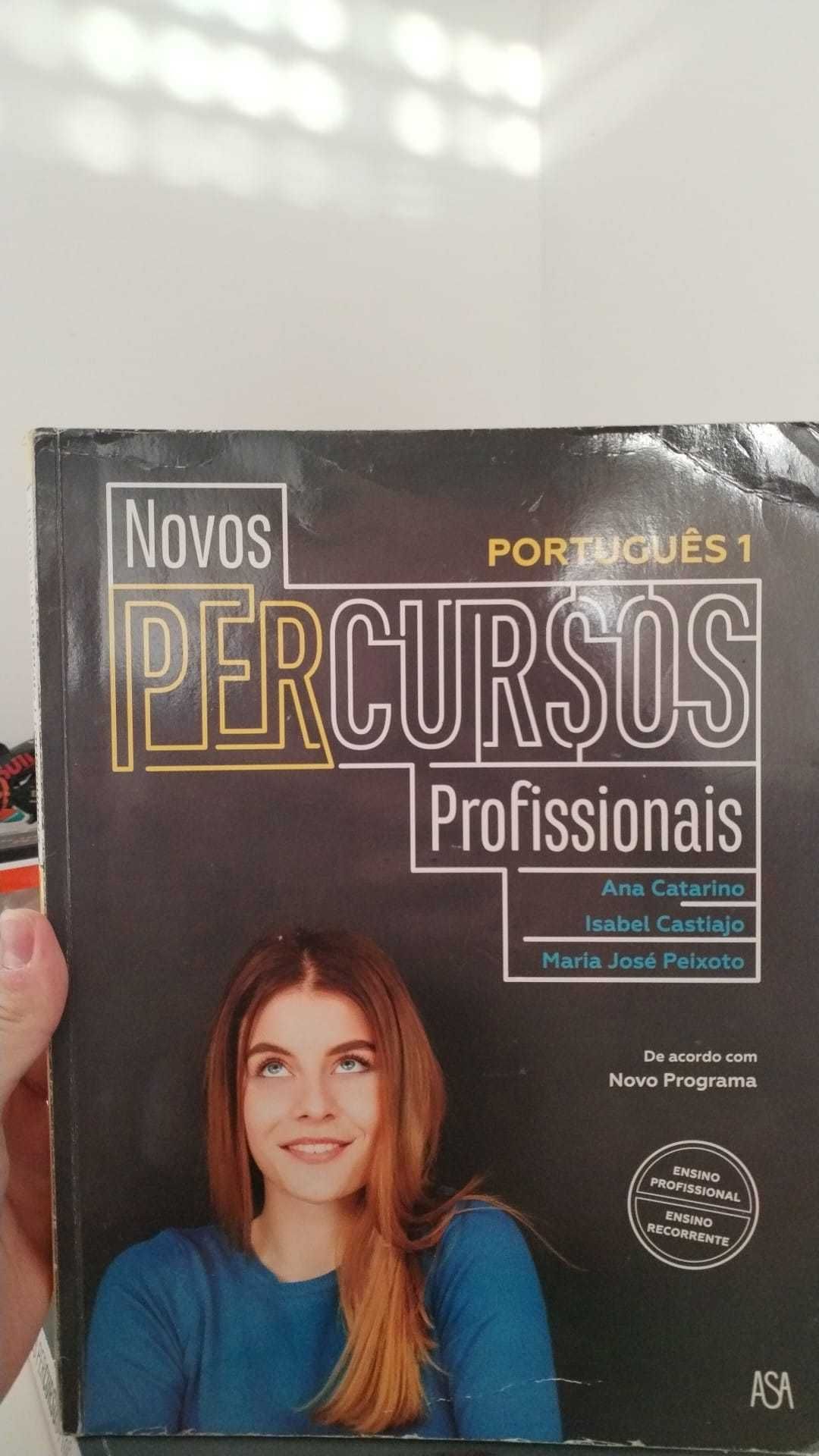 Livro escolar Novos Percursos Profissionais Português 1