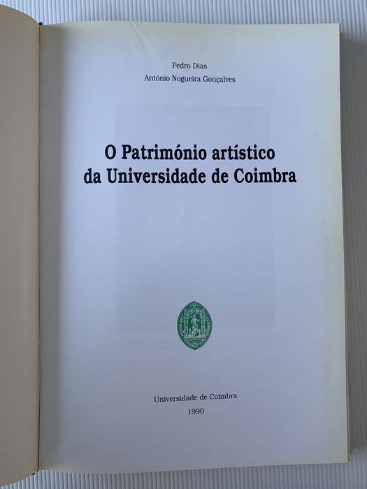 Livro - O património artístico da Universidade de Coimbra