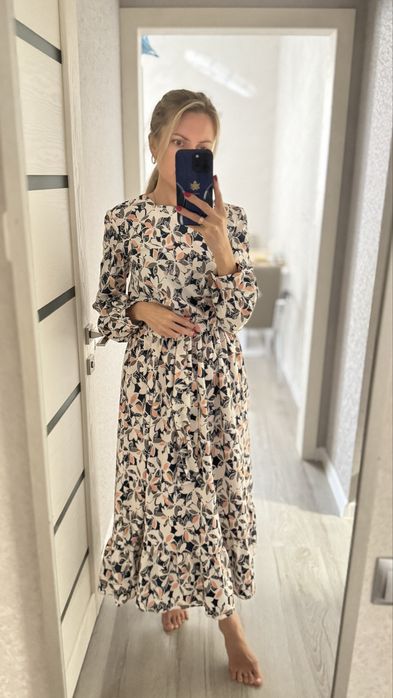 Шелковое платье длинное