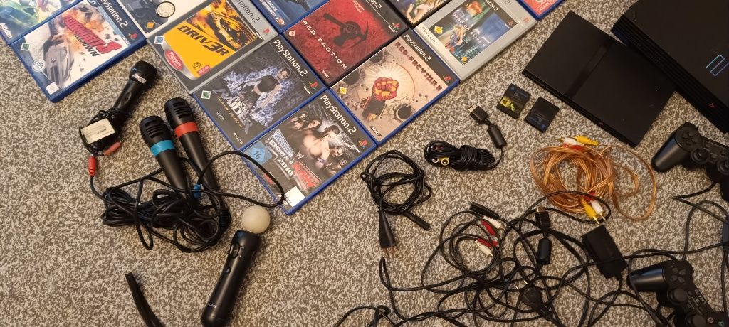 Konsola PlayStation 2 PS2 duży zestaw 32 gry unikatowe 2 sztuki konsol