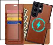OCASE etui skórzane z klapką do Samsung Galaxy S24 Ultra  2w1 brązowe