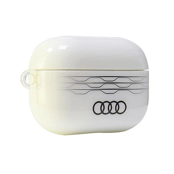 Etui Audi IML Geometric Pattern na AirPods Pro 2 - białe
