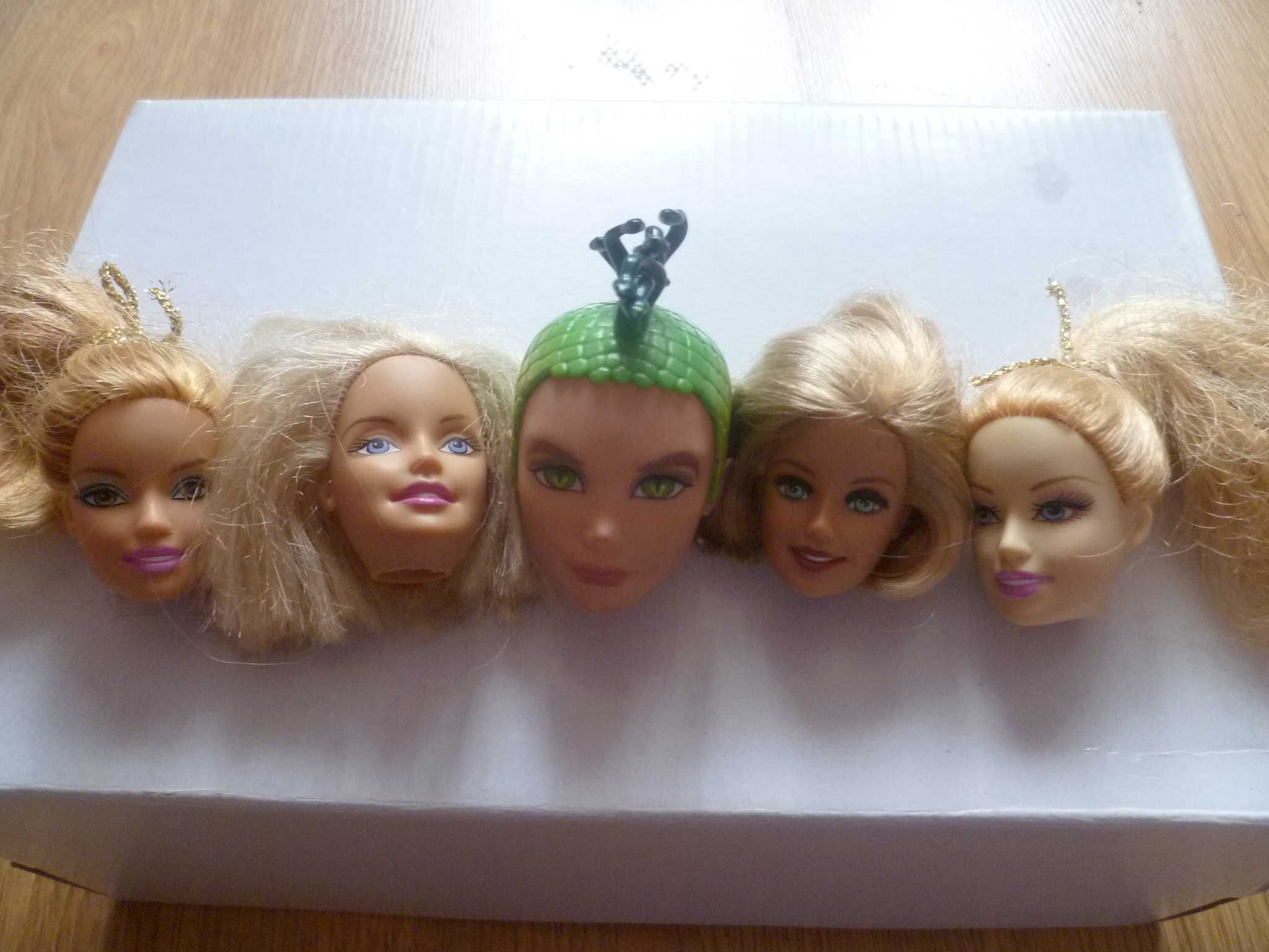 Głowa głowy lalki Barbie zestaw 5 sztuk