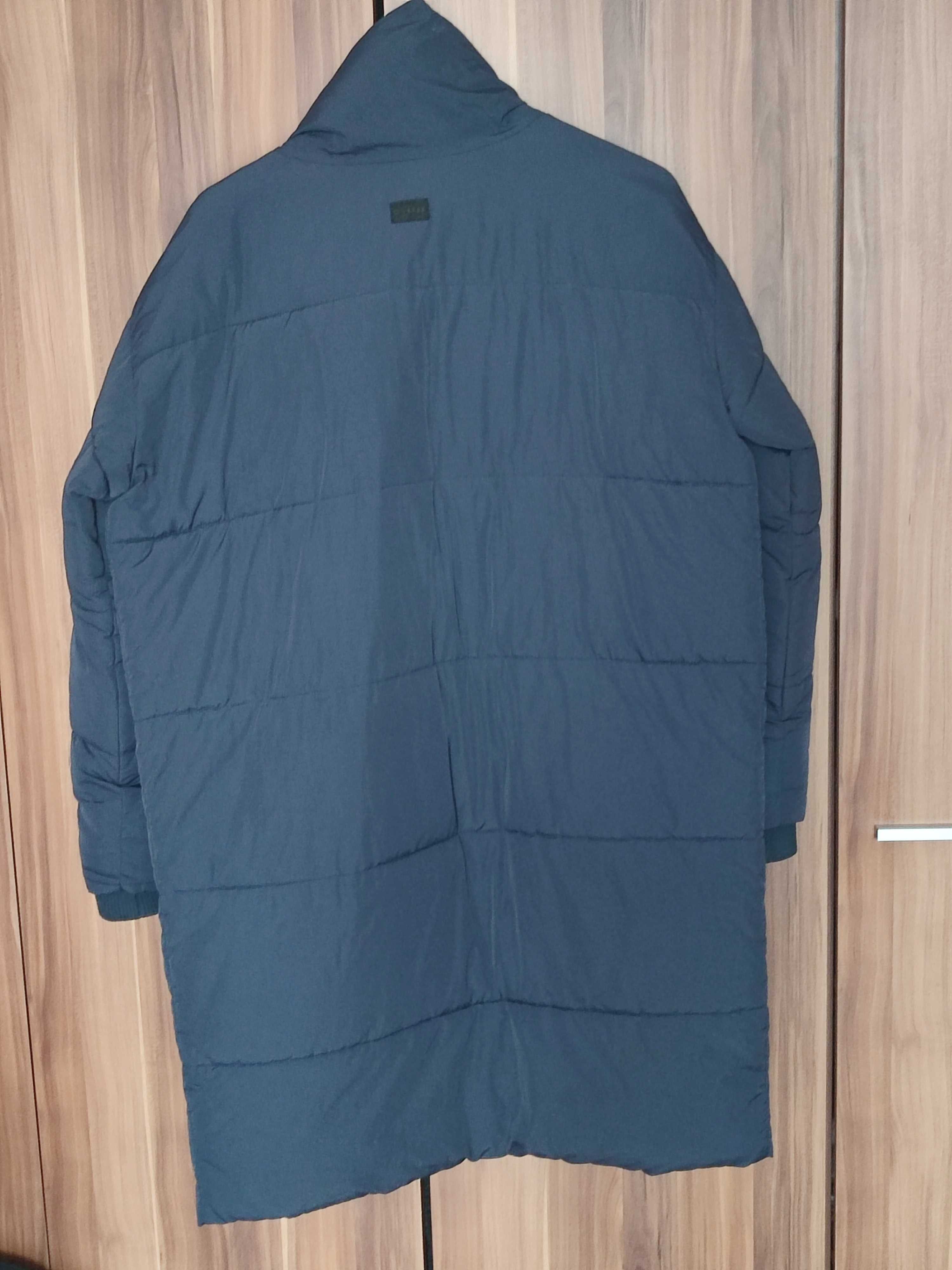 Kurtka zimowa puchowa granatowa Diverse 38 m oversize