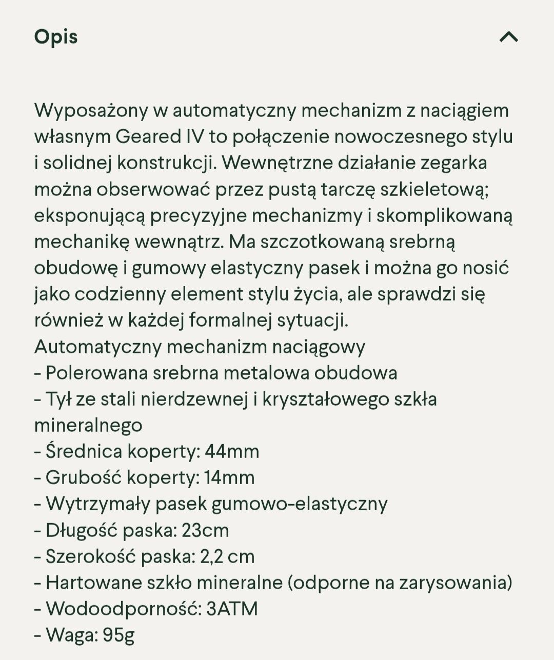 Elegancki zegarek