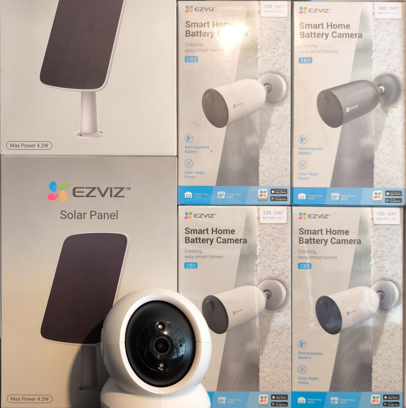 Kamery Ezviz IP WIFI akumulatorowe, sieciowe zewnętrzne i wewnętrzne