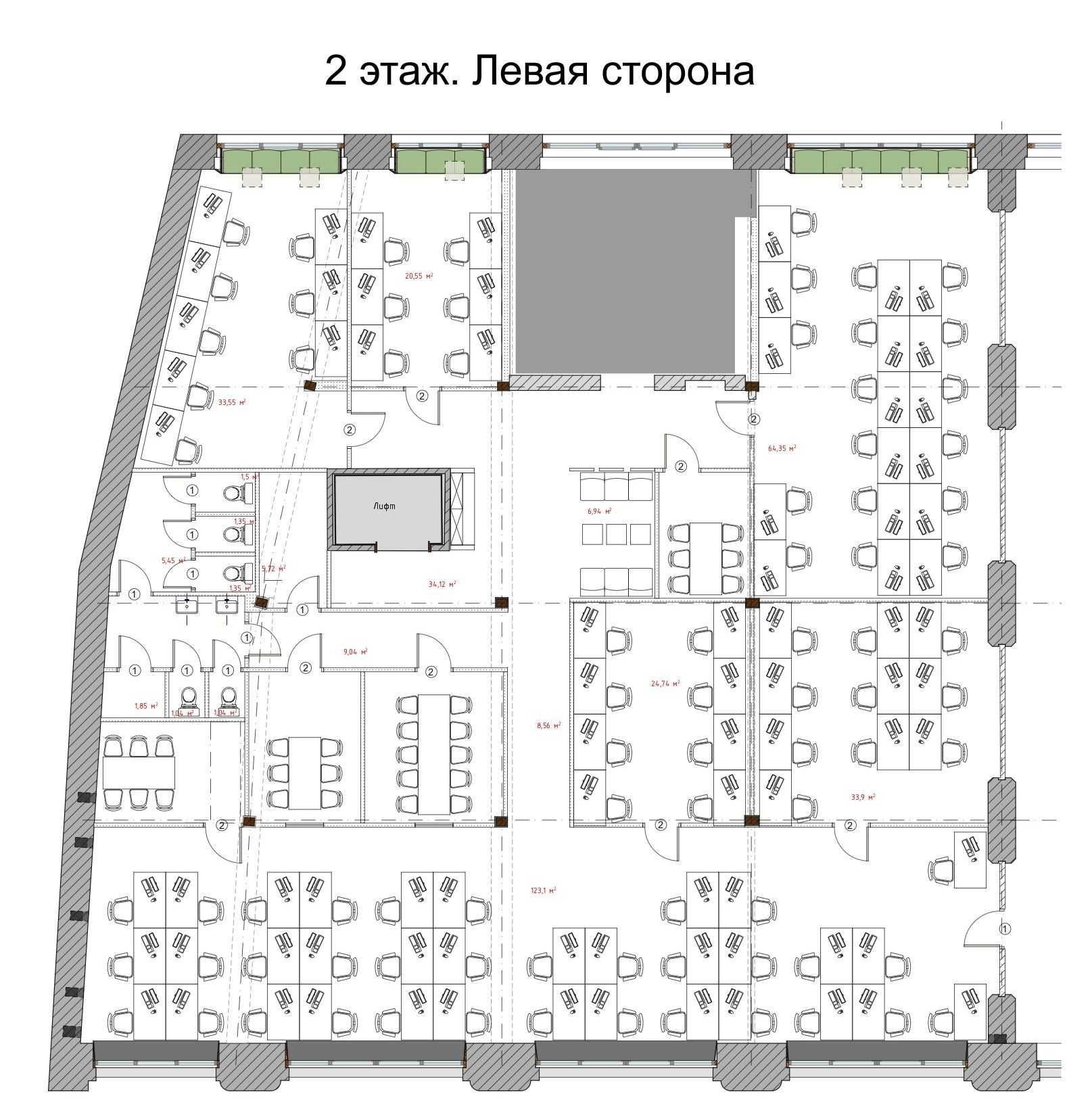 Сдам представительский офис 476 м2 в новом БЦ, м. Центральный рынок!