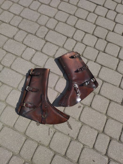 Ochraniacze skórzane na buty hutnicze PRL
