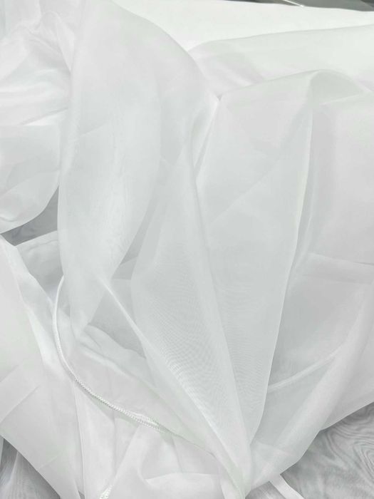 Тюль шифон с утяжелителем №309, тюль шифон, шифоновий однотонний тюль