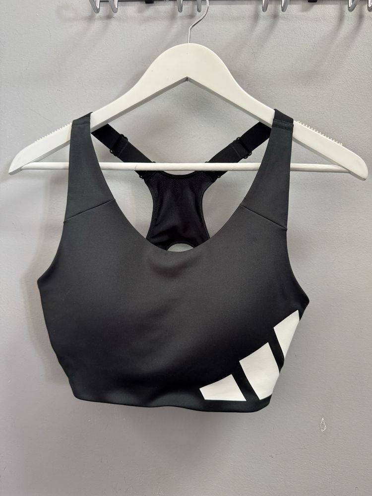 Stanik biustonosz czarny sportowy adidas 3 paski M 38