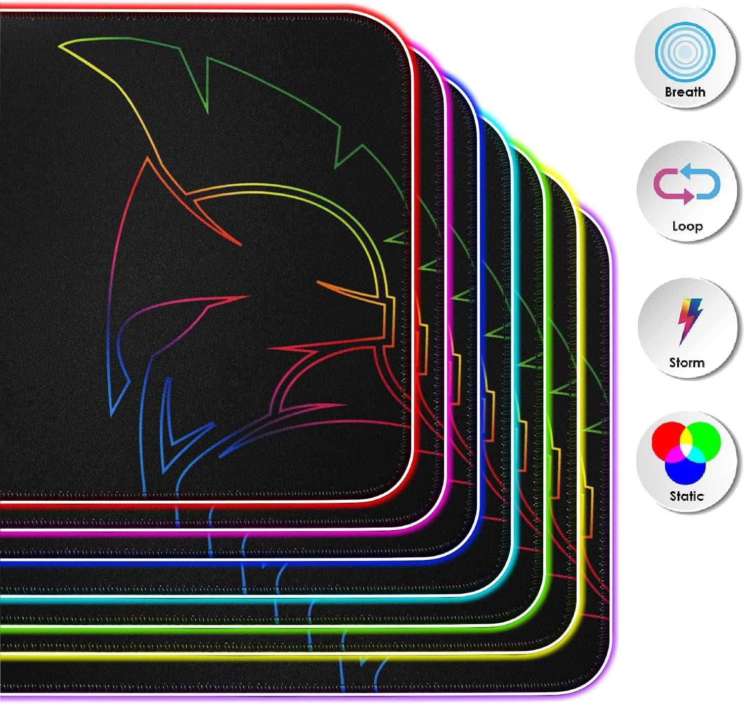 Podkładka pod mysz RGB XXL 80 cm LED antypoślizgowa 12 trybów