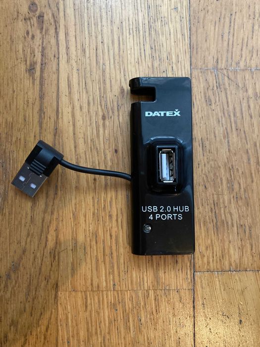 Мини USB хаб DATEX DH-01 со встроенным кабелем, USB 2.0, 4 порта