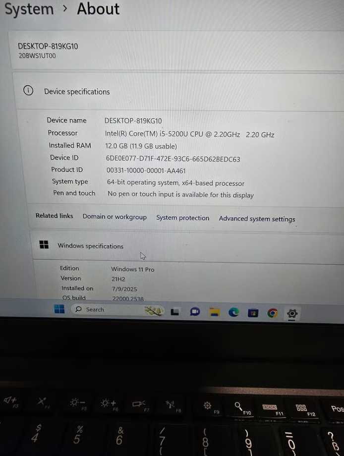 laptop Lenovo thinkpad i5-5200u