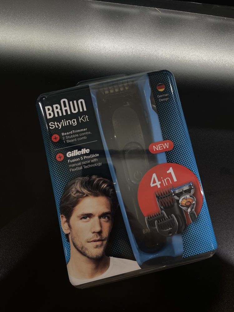 Тример Braun Styling Kit SK3000 + Верстат Gillette Proglide Flex Ball