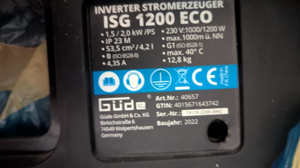 Інверторний генератор ISG 1200 ECO