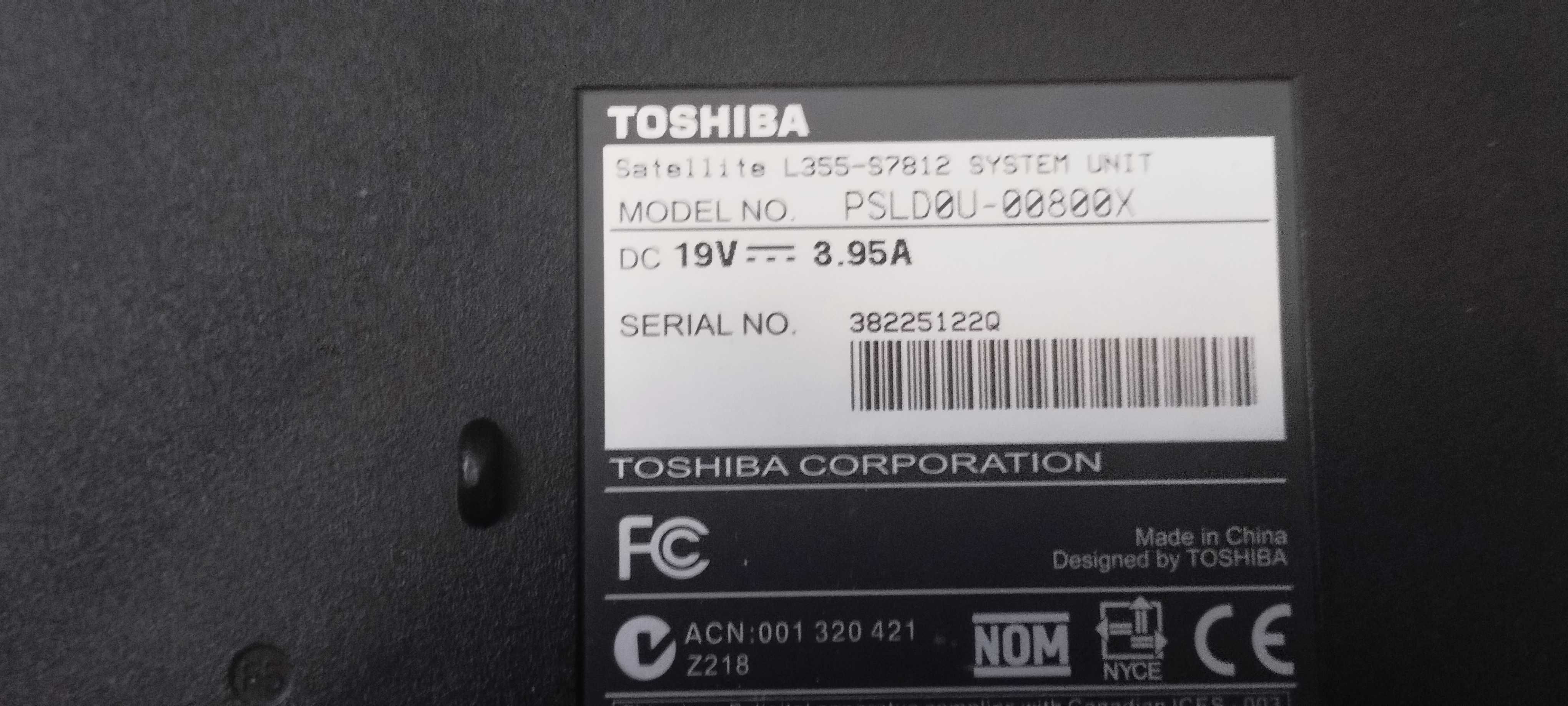 Ноутбук Toshiba на запчасти