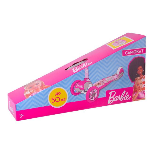 Дитячий триколісний самокат Barbie / детский трехколесный самокат