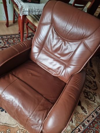 Rozkładany fotel ze skóry  Relax