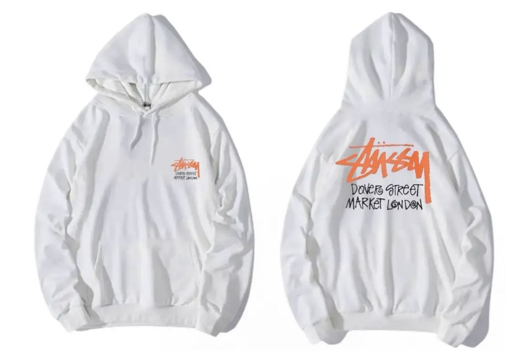 Мужские белые худи Stussy унисекс толстовка 8 Boll стусси