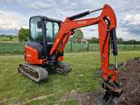 Minikoparka Kubota U27 2015r skarpówka hydrauliczna