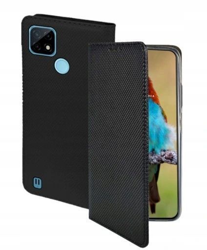 Etui Z Klapką Do Realme C21Y / C25Y Pokrowiec Futerał Etui Czarny
