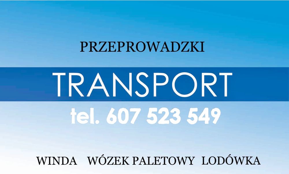 Usługi transportowe przeprowadzki transport przewóz rzeczy - winda