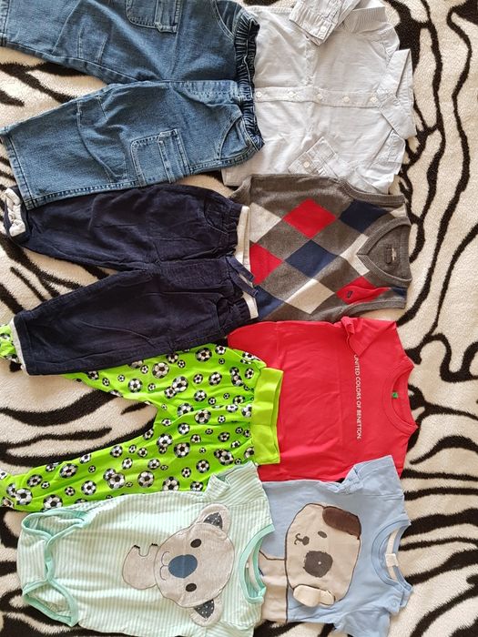 8 - częściowy komplet ubranek 9-12 m/ 80cm