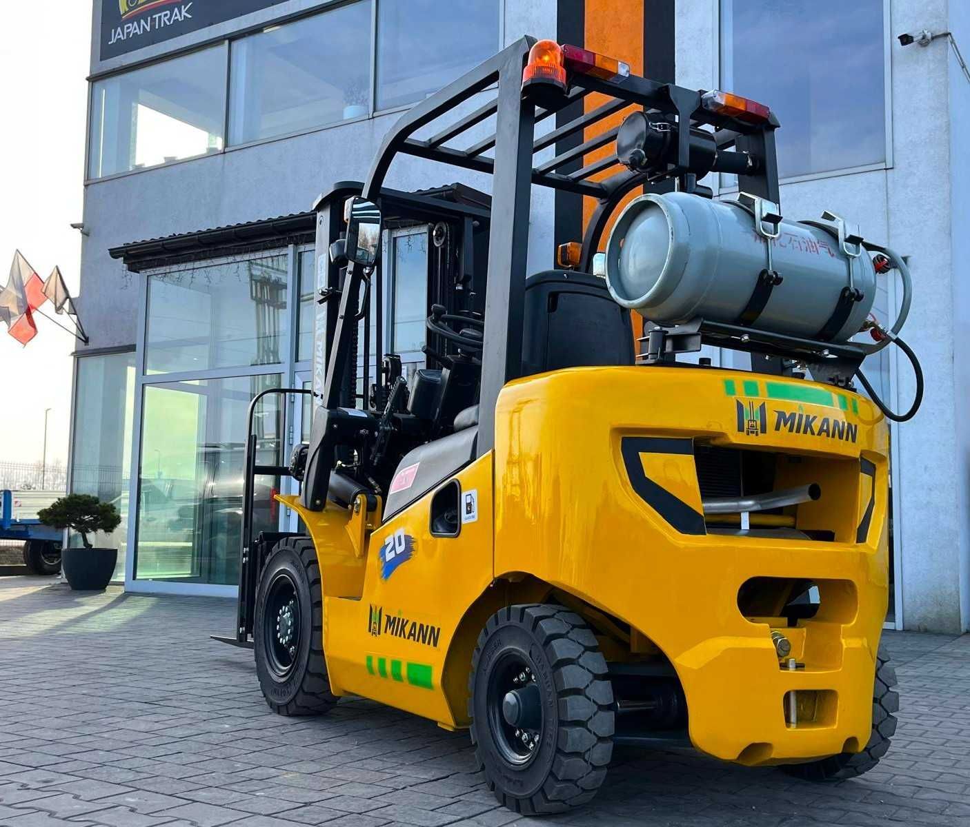 Wózek Widłowy 2T MIKANN, Maszt 4.5m,Triplex, Benzyna-Gaz, Japan Trak