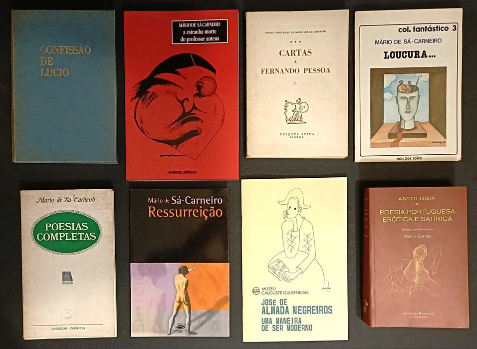 19 livros, principalmente poesia portuguesa. Edições raras. Lote 230€.
