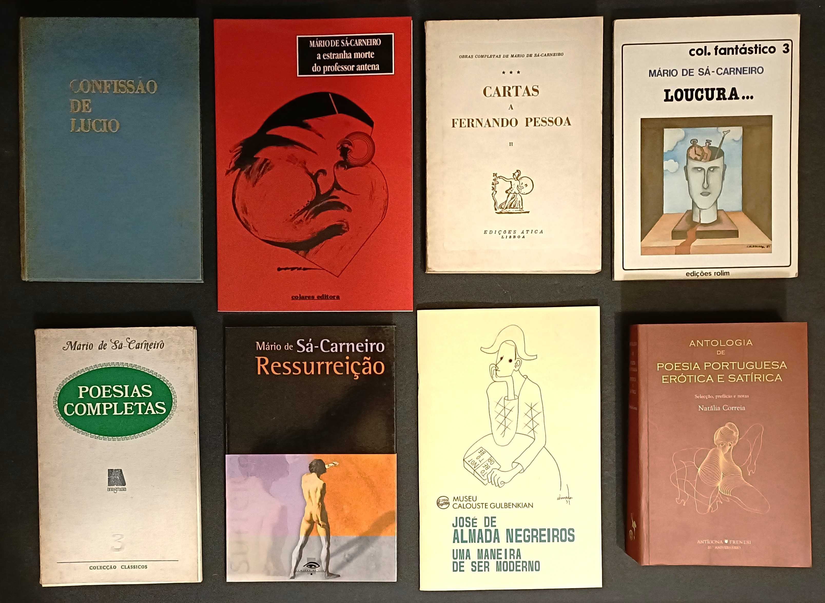 35 livros, principalmente poesia portuguesa. Edições raras. Lote 400€.