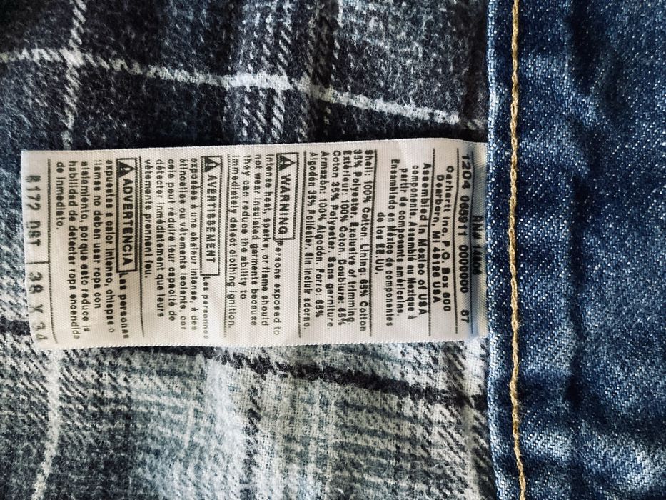 Spodnie jeansy Carhartt ocieplane  W 38/L34 r.XXL /XXXL  stan idealny