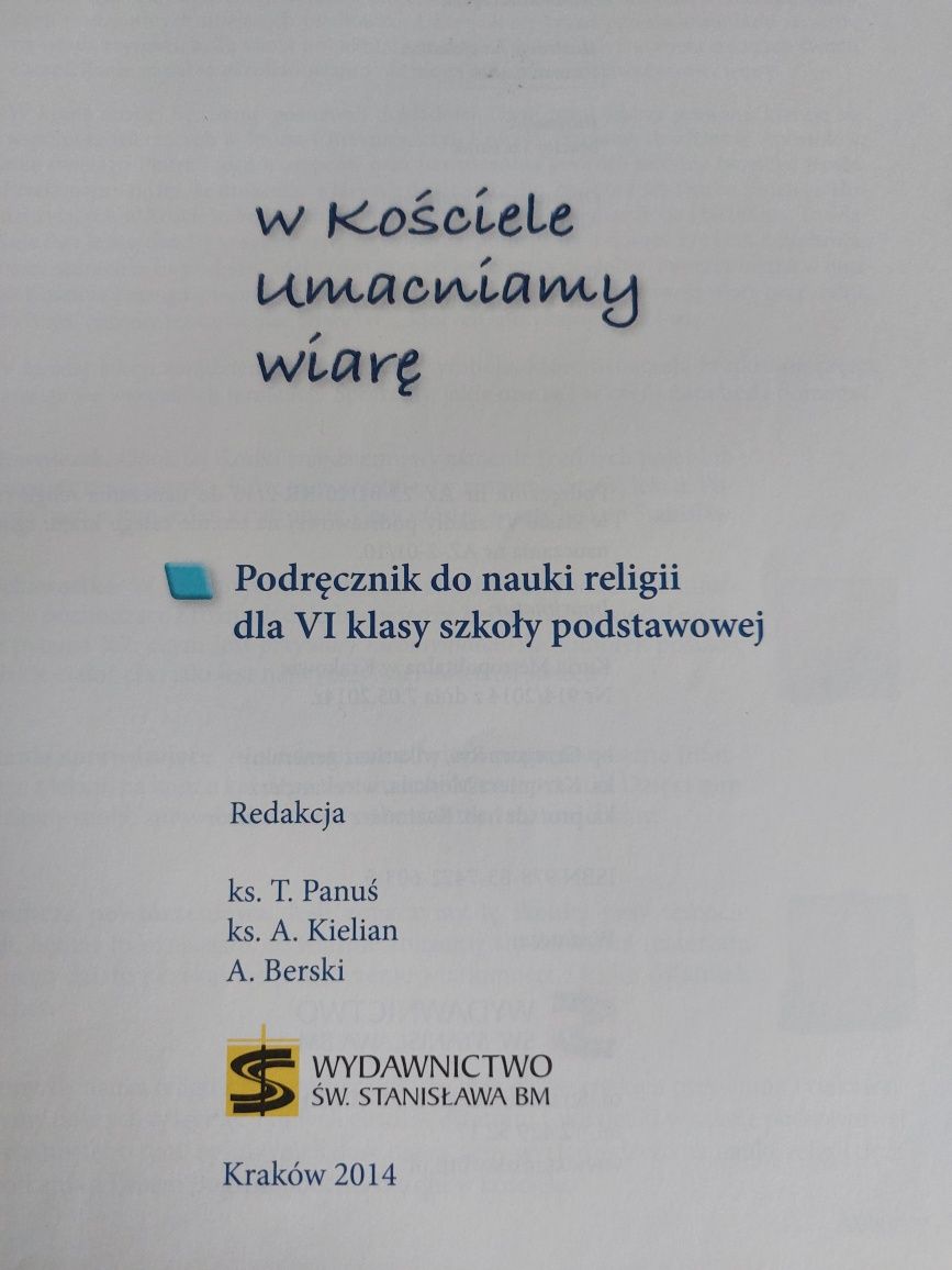 Podręcznik do religii W kościele umacniamy wiarę