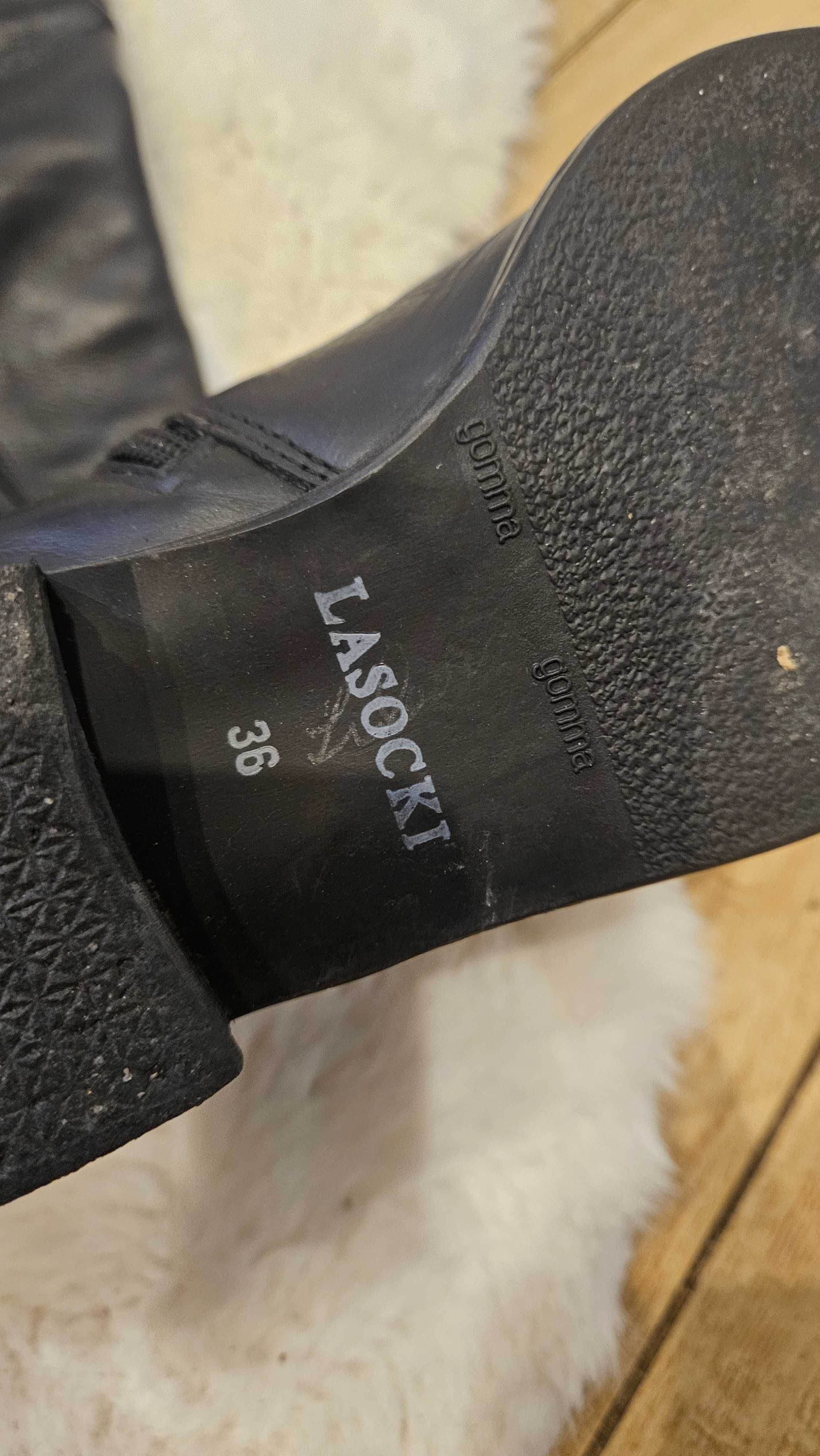 Kozaki lasocki dlugie 36 czarne damskie